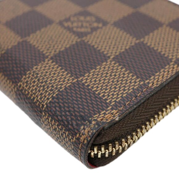 Louis Vuitton  Clemence Damier Ebene Zippy Wallet Brown - Picture 7 of 11